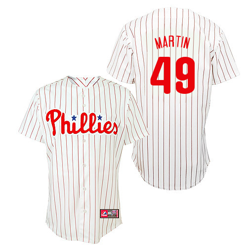 Ethan Martin #49 Youth Baseball Jersey-Philadelphia Phillies Authentic Home White Cool Base MLB Jersey